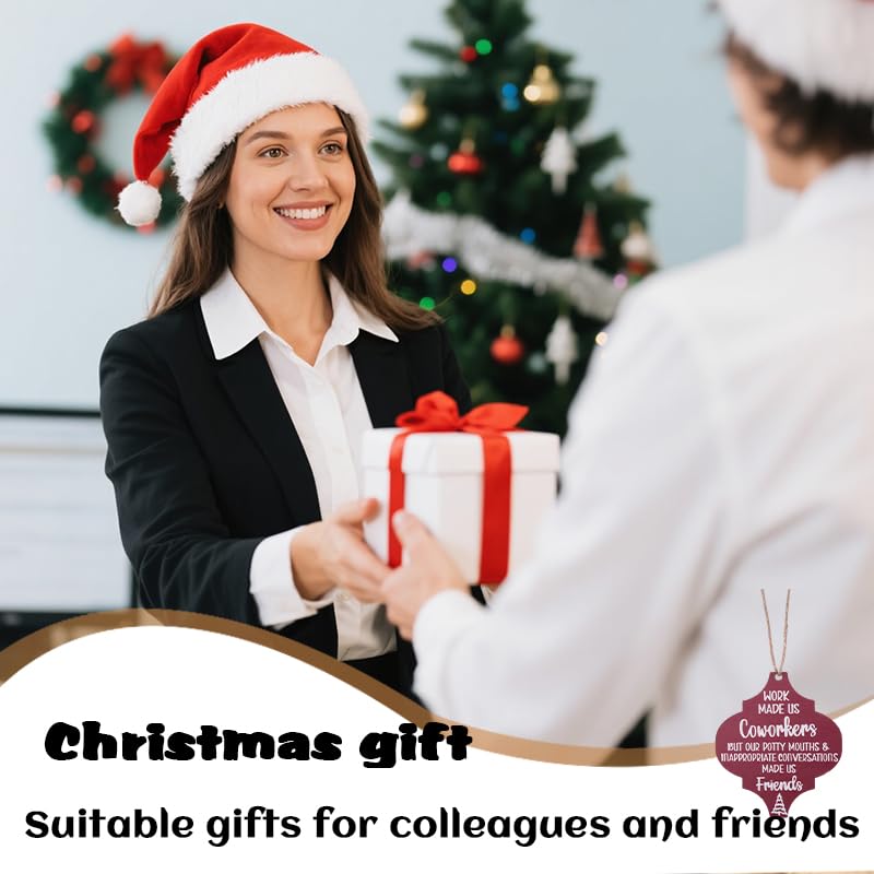 YangQian Coworker Friend Christmas Ornament Funny Colleague Gift for Women Work Bestie Farewell & Going Away