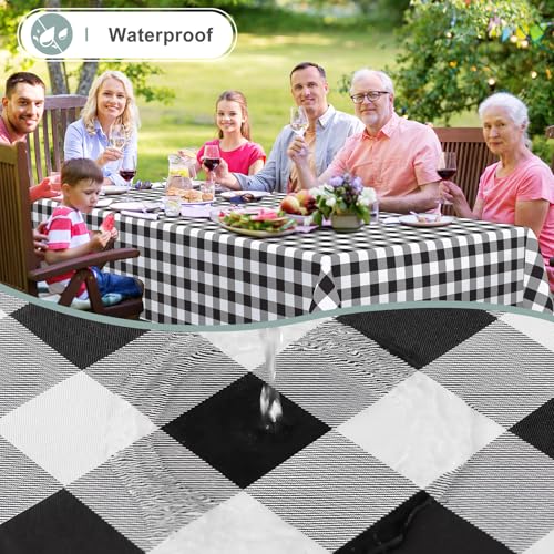 Rectangle Waterproof Vinyl Tablecloth, Flannel Backed Wipeable Table Cover