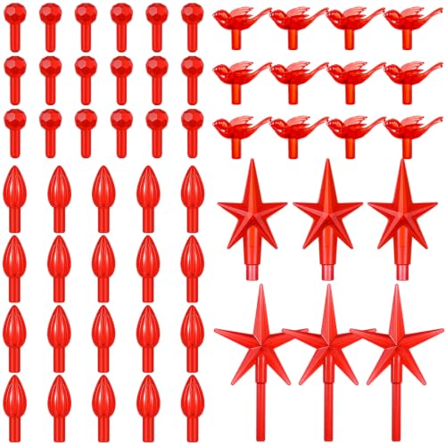 Riakrum 186 Pcs Ceramic Christmas Tree Replacement Lights Set - Red, Stylish