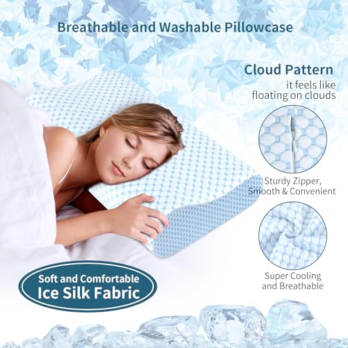 Ergonomic Cervical Pillow for Neck Pain Relief - Adjustable Memory Foam