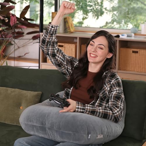 Ergonomic U-Shape Gaming & Lap Pillow for Comfort & Support