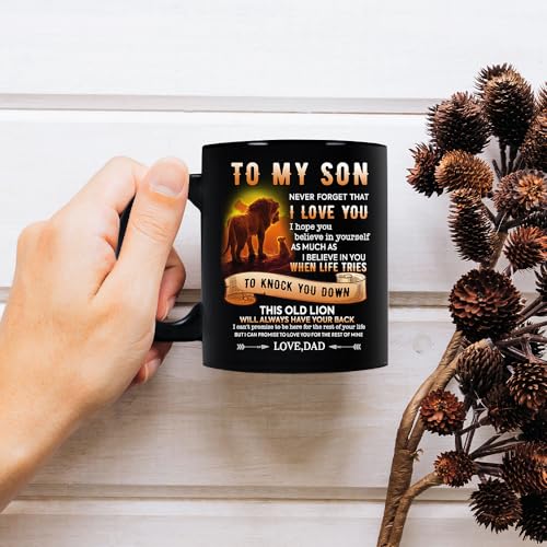 To My Son Gift Coffee Mug - Fatbaby Birthday Dad to Son 11oz Black Tea Cup