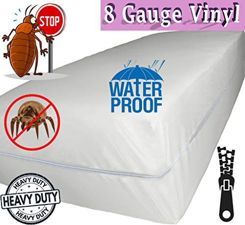 Queen Size 8 Gauge Waterproof Vinyl Mattress Protector Cover