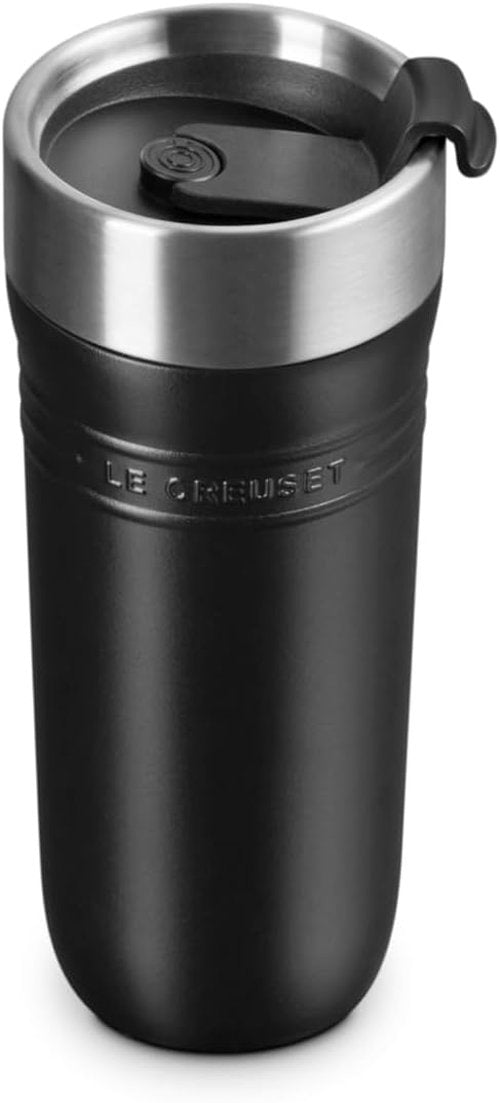 Le Creuset Travel Mug - Stainless Steel, 12 oz. | Stylish Licorice Design for On-The-Go Use