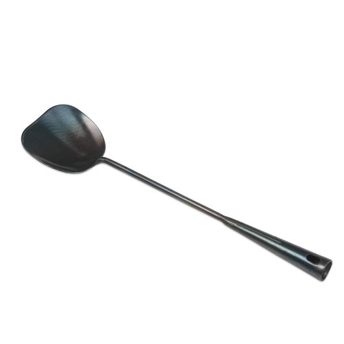 ZhenSanHuan Hand Hammered Carbon Steel Spatula Long Handle Chuan Wok Tool