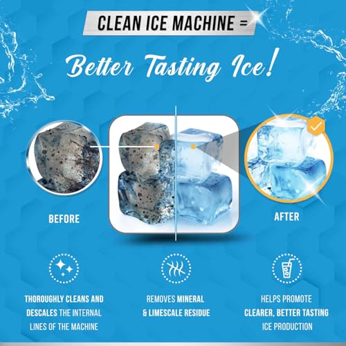 Ice Maker Cleaner and Descaler Tablets - Nickel-Safe Scale Remover (24 Count)