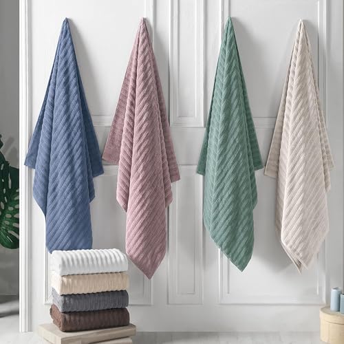 3-Piece Jumbo Bath Sheet Set, 100% Turkish Cotton, 40"x65", Dark Blue