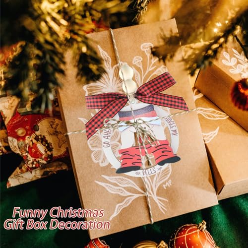 Funny Christmas Ornaments 2025 – Naughty Wooden Santa, Jingle My Bell, Hilarious Tree Decor