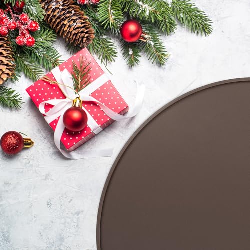 Timgle Silicone Christmas Tree Stand Mat 28 Inch Brown - Floor Protector & Non-Slip Base