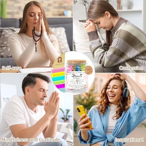 Mimi Gifts Read Me When Bible Verse Jar - 90 Color-Coded Scripture Cards, Inspirational Glass Jar for Mimi