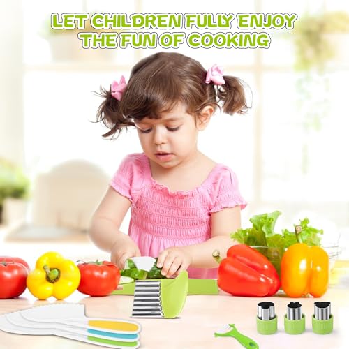9-Piece Kids Kitchen Knife Set for Real Cooking and Baking