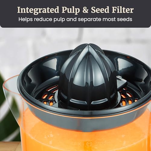 Electric Citrus Juicer, 24 oz Capacity - 40W Auto-Reversing Extractor