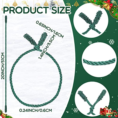 Zhengmy 50 Pcs 20in Christmas Garland Tie - Green, Nylon with Hidden Wire