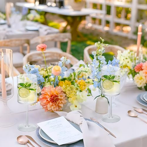 JLYLOL 24 Pcs Clear 10 oz Plastic Champagne Flutes – Reusable Stemware for Weddings & Parties (Variation: Clear / 24)