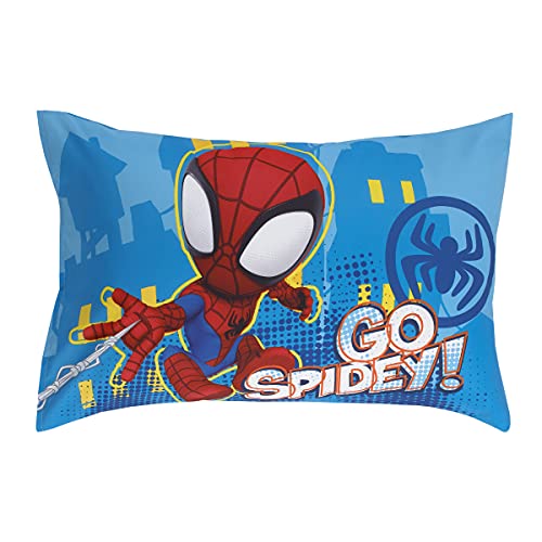 Disney Marvel Spidey & Friends Toddler Bed Set - 4 Piece, Reversible Bedding, Fits Standard Crib Mattress