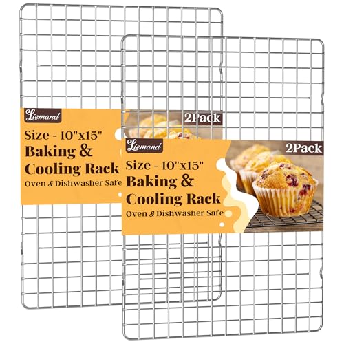 Stainless Steel Cooling Racks for Baking & Roasting, 10" x 15" - Pack of 2