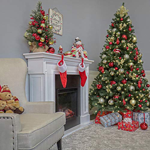 7.5ft Unlit Artificial Christmas Tree - North Valley Spruce with Stand