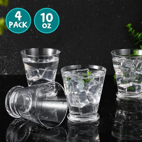 Sliner 4 Pack Mint Julep Cups - 12oz Derby Cocktail Glasses for Parties