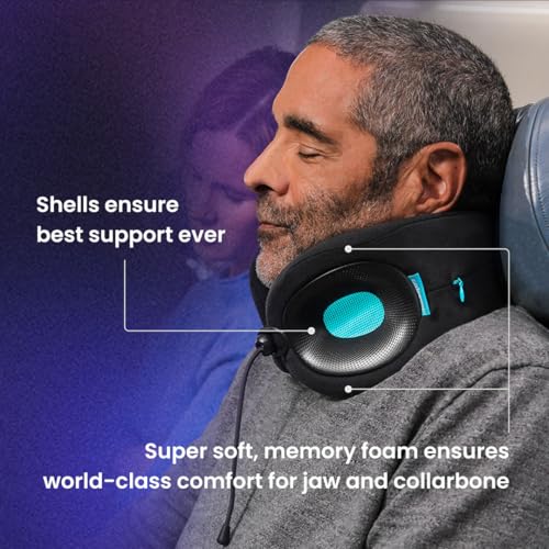 Customizable Travel Neck Pillow with Memory Foam Support