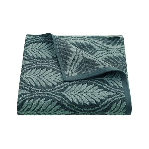 Cotton Blend Bath Towel with Locker Loop - 30" x 56" Fern Pattern Jade