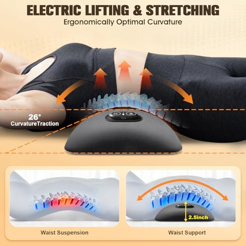 Ergonomic Lumbar Support Pillow with Back Massager for Pain Relief