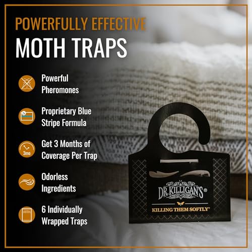 Clothing Moth Traps with Pheromones - Black 6-Pack