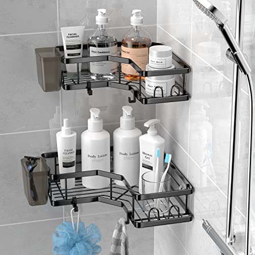 Corner Shower Caddy 2 Pack Adhesive Stainless Steel Shelves