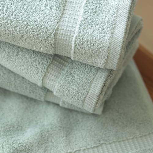 6-Piece 100% Turkish Cotton Hand Towels, 16x30 Inch Seafoam Green Set