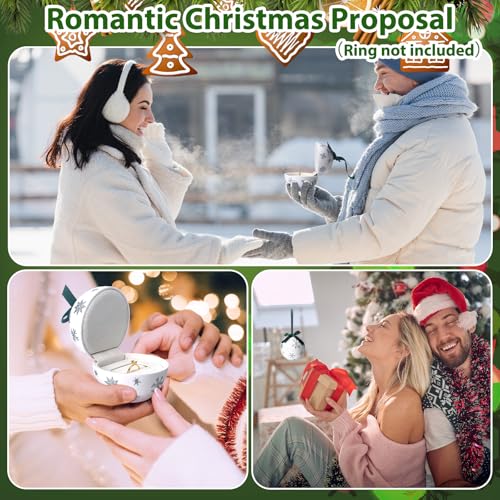 Engagement Christmas Ornament Box - Snowball Ring Keepsake by Huquary