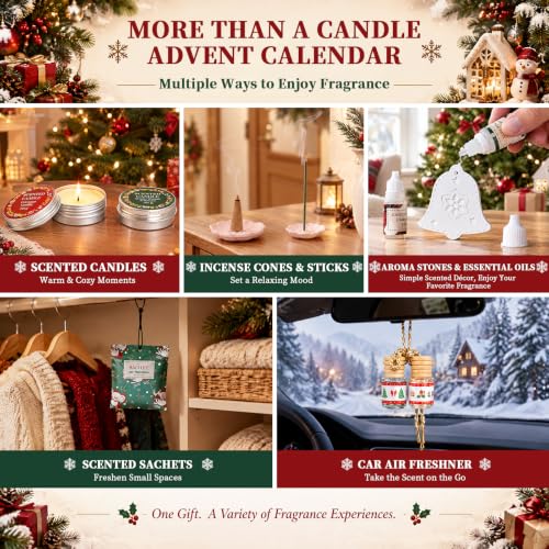 SCENTORINI Red Advent Calendar 2026 for Women, 24 Days Christmas Gift Set