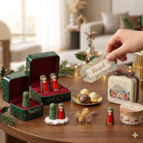 GPUHPO 30pcs Mini Virgin Mary Figurines Religious Nativity & Easter Decor