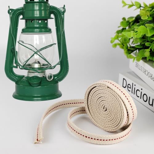 Flat Cotton Oil Lamp Wick Replacement - 1/2 Inch, 6.5 Feet Roll
