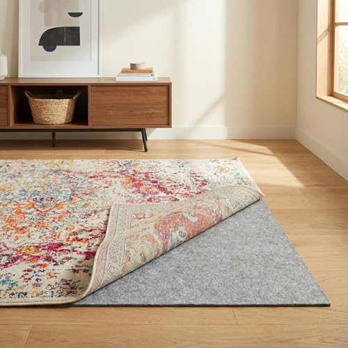 10' x 13' Non-Slip Rug Pad, 1/4" Thick Felt Cushion for All Flooring