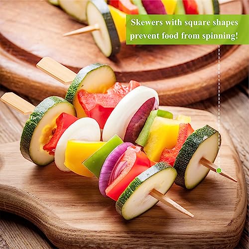 300-Piece Bamboo Cocktail Picks, 4.7-Inch Paddle Skewers for Appetizers