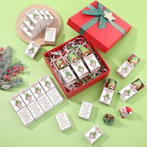 48 Sets Christmas Gnome Stress Ball Gift Boxes – 48 Gift Boxes Included (Variation: 48 / Xmas Gnome) Wettarn