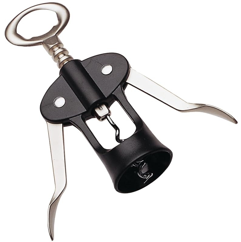 Winged Corkscrew Wine Opener with Bottle Opener - Stainless Steel, Ergonomic Design
