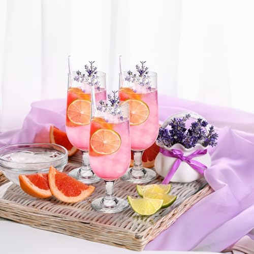 Yesland 6-Pack 14oz Hurricane Glasses - Tropical Cocktail & Drinkware Set