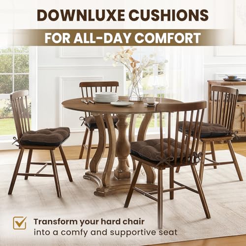 U-Shaped Dining Chair Cushions, 15.5-inch Non-Slip Kitchen Seat Pads - 4 Pack