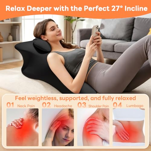 Memory Foam Wedge Pillow for Reading and Support - 4-in-1 Ergonomic Design