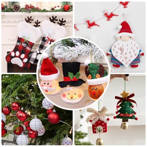 SythorYang 200Pcs White Christmas Ornament Hangers with Snap Fastener – 7.87in Skin Opt Cord