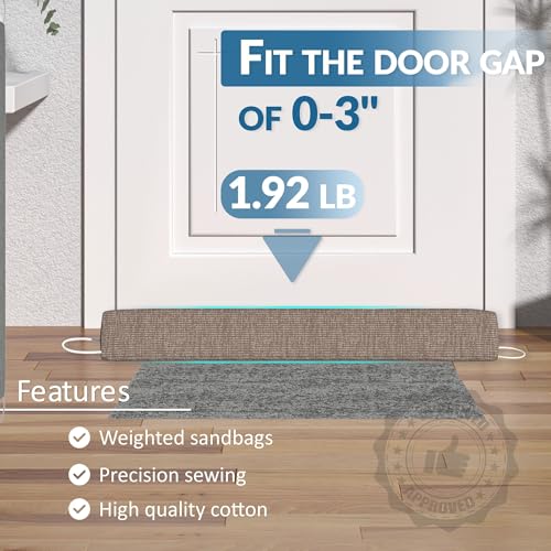 Weighted Triangular Door Draft Stopper - 35.4 Inch Under Door Blocker
