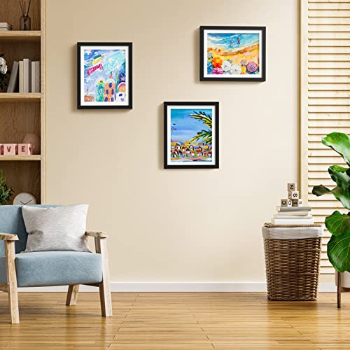 2 Pack Kids Art Frames, Front Opening Display for Artwork, 9x12 Wall Frame