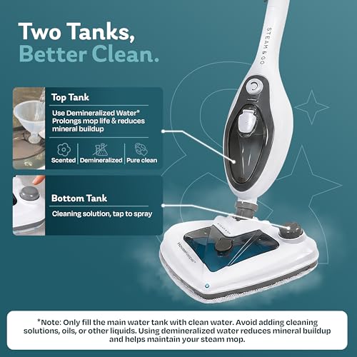 10-in-1 Multi-Surface Steam Mop and Handheld Steam Cleaner