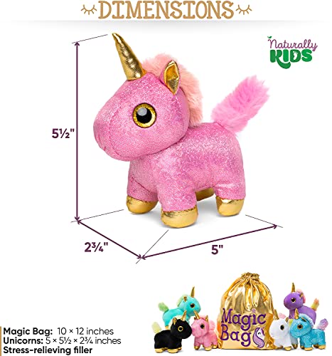 Naturally KIDS Small Unicorn Backpack Set with Mini Unicorns in a Magic Bag