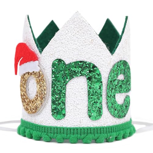 Baby First Christmas Crown - 1st Birthday Party Hat & Decoration
