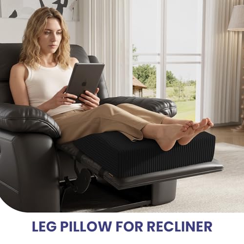 Ergonomic Recliner Leg Rest Cushion with Adjustable Straps - 20x17x5 inches