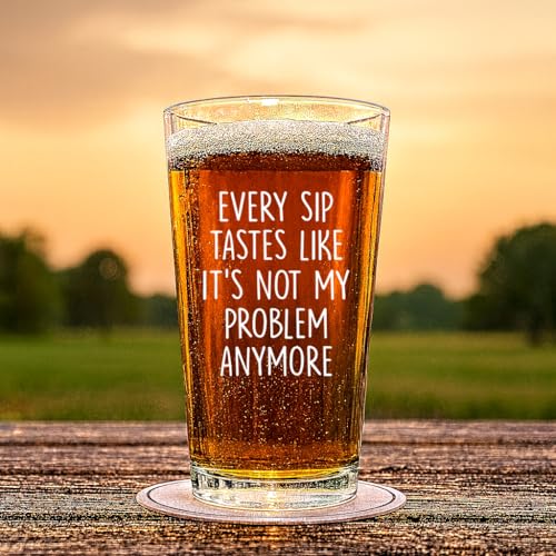 Funny Retirement Beer Glass 2026 - 16oz Retirement Gift for Men