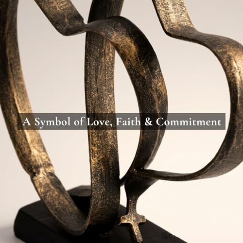 Handcrafted Iron Heart Sculpture Wedding Anniversary Gift with Poem Card
