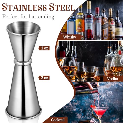 Yaomiao 18-Piece Stainless Steel Bar Jigger Set for Cocktails & Bartending