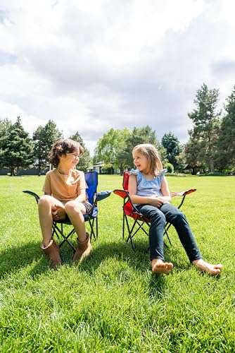 Kids Folding Chair - Portable Toddler Seat with Safety Lock, Sapphire Blue